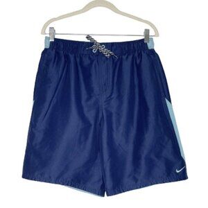 Nike Swim Trunks Mens Size Medium Blue Lined